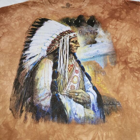 The Mountain Spirit Of Sioux Nation Tie Dyed Tshirt With Graphic Size 2X - Picture 2 of 5